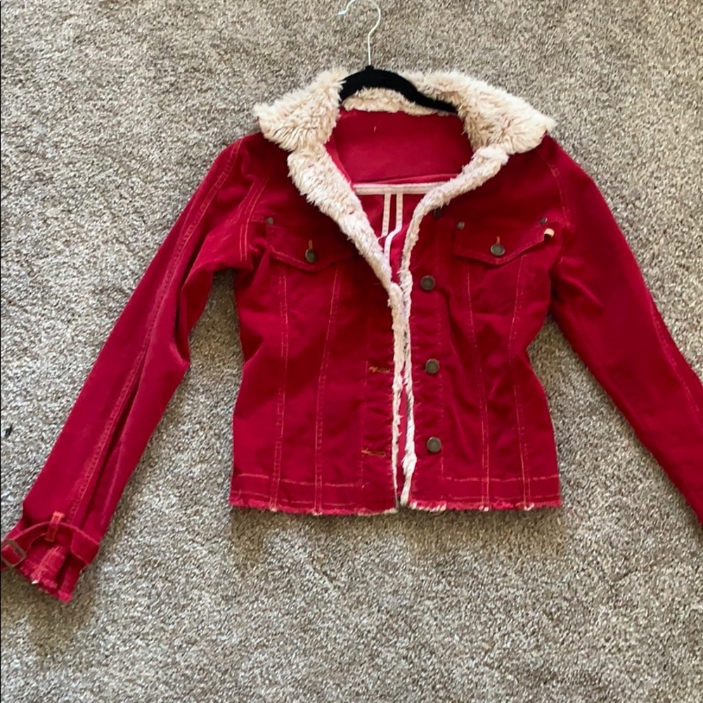 Red corduroy jacket